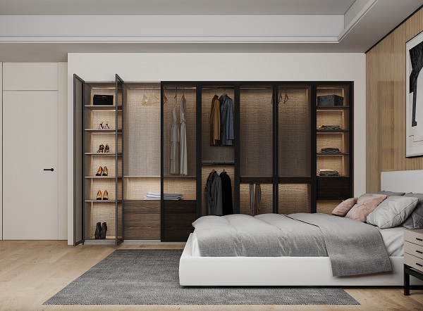 Cách bố trí phòng ngủ với tủ quần áo đẹp sang trọng và hiện đại