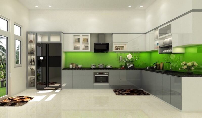 Tủ bếp phủ Acrylic được đánh giá bởi độ bền bỉ