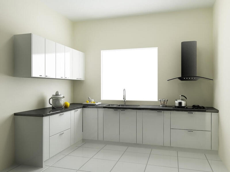 Sử dụng thiết bị tủ bếp đơn giản giúp không gian thoáng hơn.