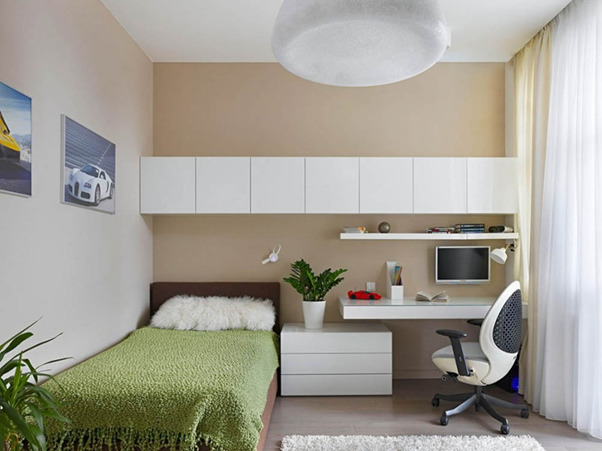 Phòng ngủ thiết kế đơn giản và tiện dụng
