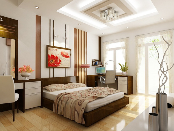 Phòng ngủ cấp 4 theo phong cách hiện đại phù hợp cho đôi vợ chồng