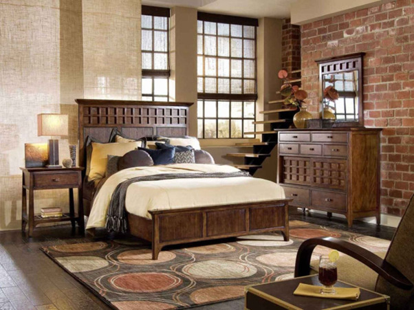 Phòng ngủ bình dị với nội thất gỗ