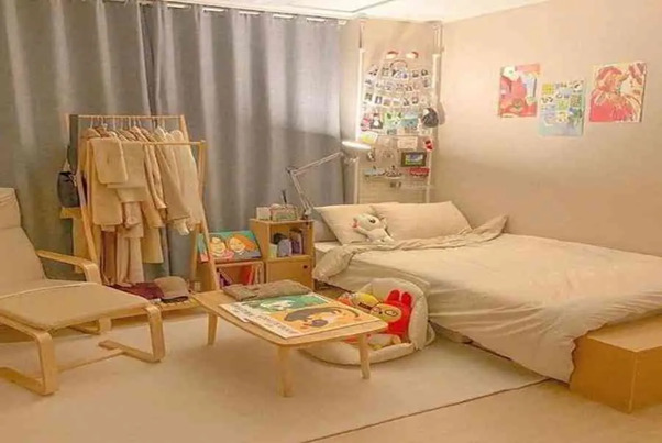 Mẫu phòng ngủ đơn giản theo phong cách Hàn Quốc