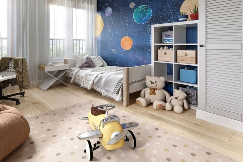 Ý tưởng trang trí phòng ngủ cho bé trai theo độ tuổi 5 đến 7