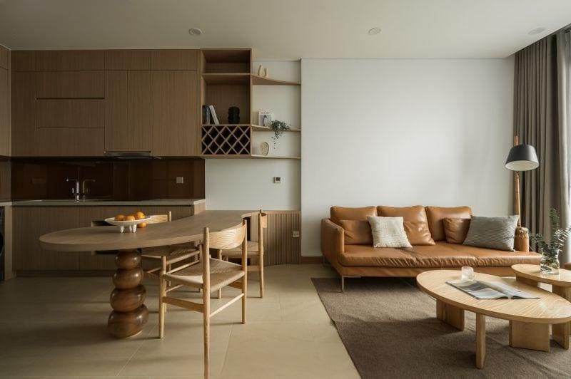 Thiết kế nội thất chung cư 77m2 tối giản hiện đại, sang trọng