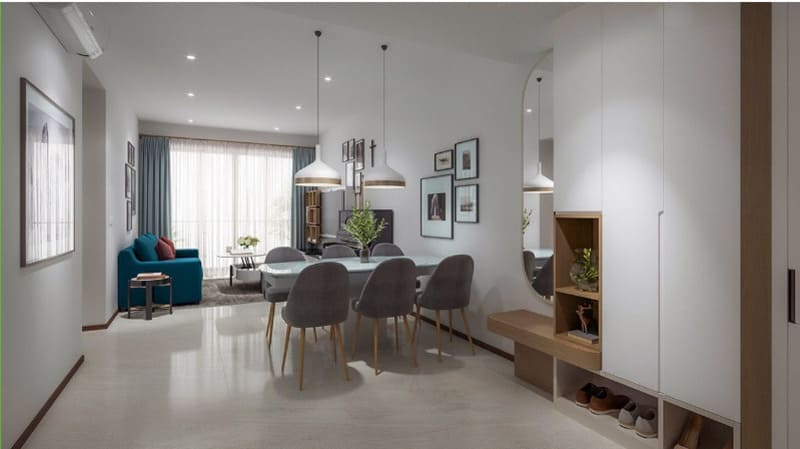 Thiết kế nội thất chung cư 77m2 phong cách Địa Trung Hải ấm áp, thanh lịch