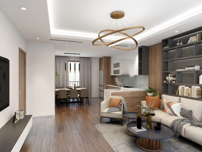 Tận hưởng không gian sống hiện đại và sang trọng với thiết kế nội thất chung cư 90m2 theo phong cách tối giản