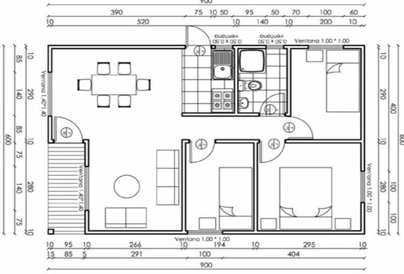 Mẫu cho bản thiết kế nội thất 2D