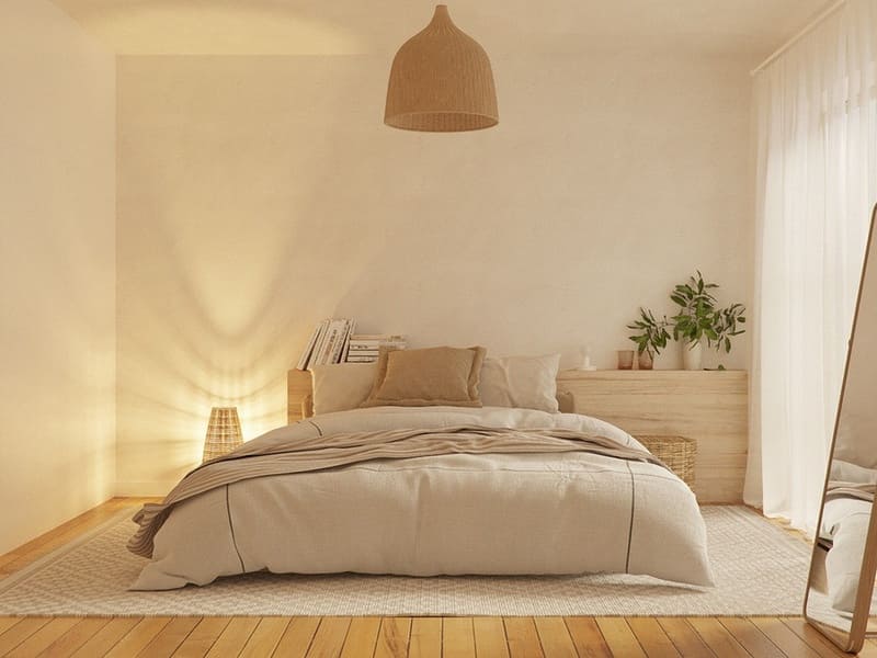 Mẫu thiết kế phòng ngủ cho người cao tuổi theo phong cách tối giản, tinh tế