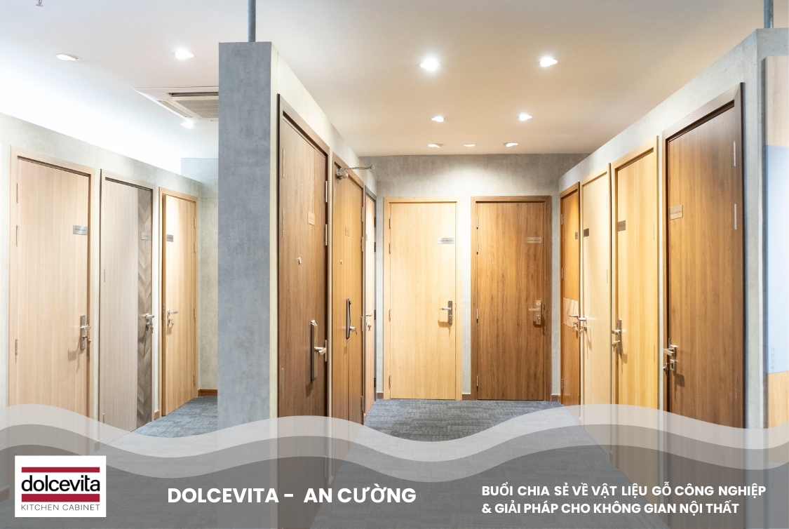 Buổi chia sẻ vật liệu gỗ công nghiệp tại showroom An Cường